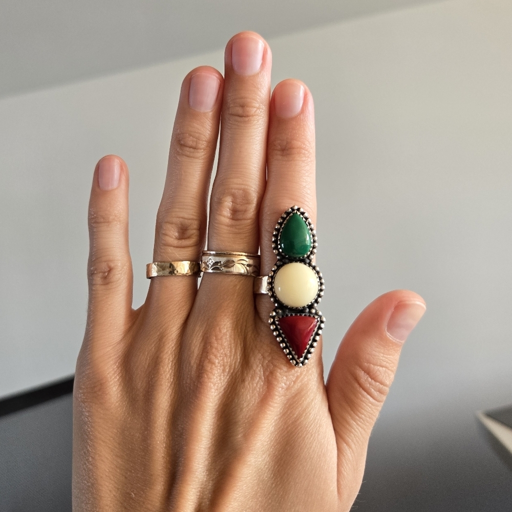 Rosarita Triple Sterling Ring